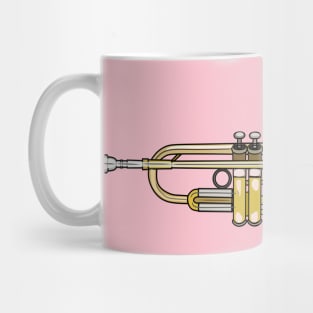 Trumpet cartoon illustration Mug